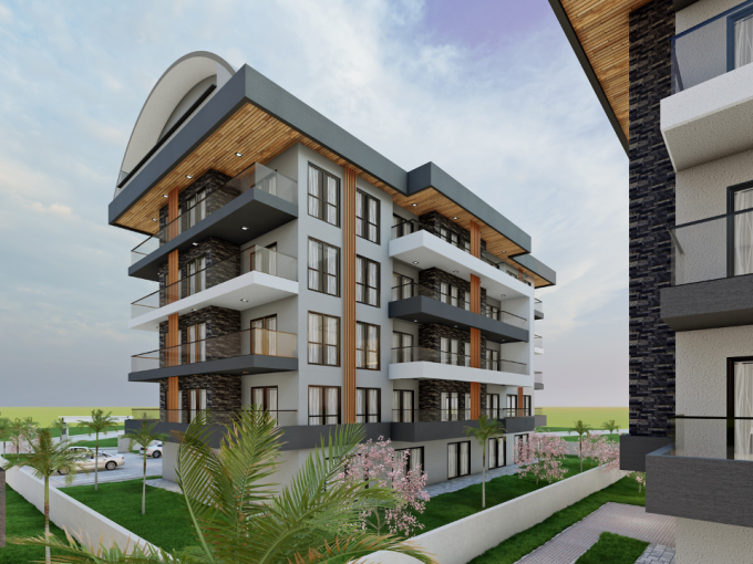 Alanya Oba da Sea Pearl Park Projesi 1+1 Daireler Ve 2+1 Dubleks Daireler