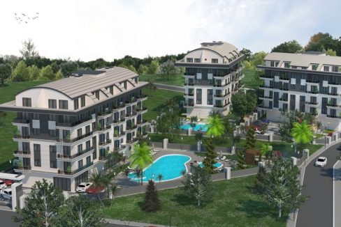 Alanya Oba da Yeni Proje Satılık Lüx 1+1, 2+1 Daire ve Dubleksler