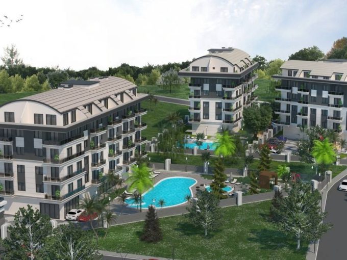 Alanya Oba da Yeni Proje Satılık Lüx 1+1, 2+1 Daire ve Dubleksler